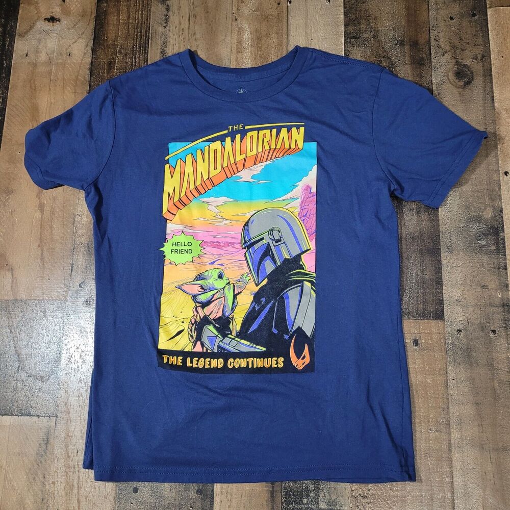 Disney Mandalorian the Legend Continues “Hello Friend” T-Shirt Men’s‎ Small